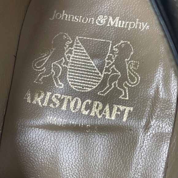 Men\'s Vintage Johnston & Murphy Size 10.5 A/3A Black Aristocraft Oxfords main image 11